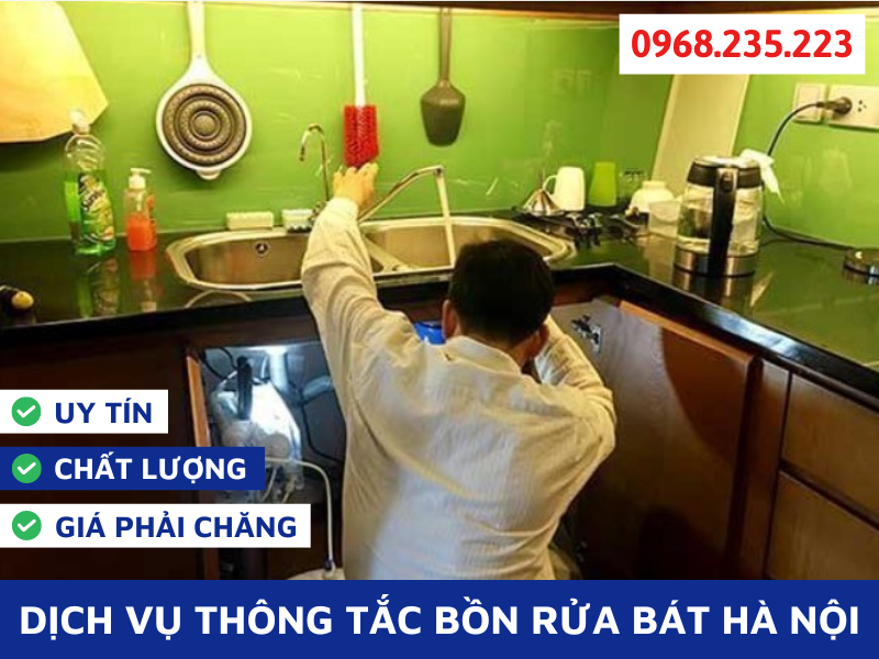 Dịch vụ thông tắc bồn rửa bát Hà Nội